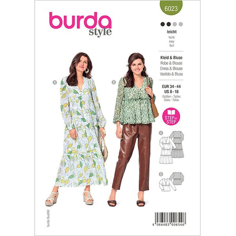 Klänning / Blus,Burda 6023 | 34 - 44,  image number 1