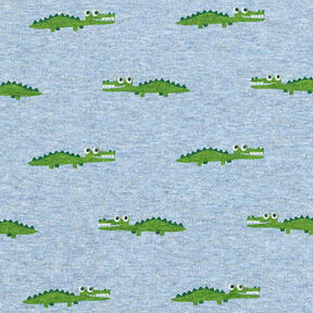 Alpfleece fräck krokodil Melange – ljus jeansblå, 