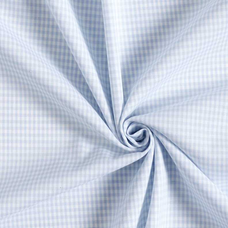 Bomullstyg Vichy rutig 0,2 cm – ljus jeansblå/vit,  image number 3
