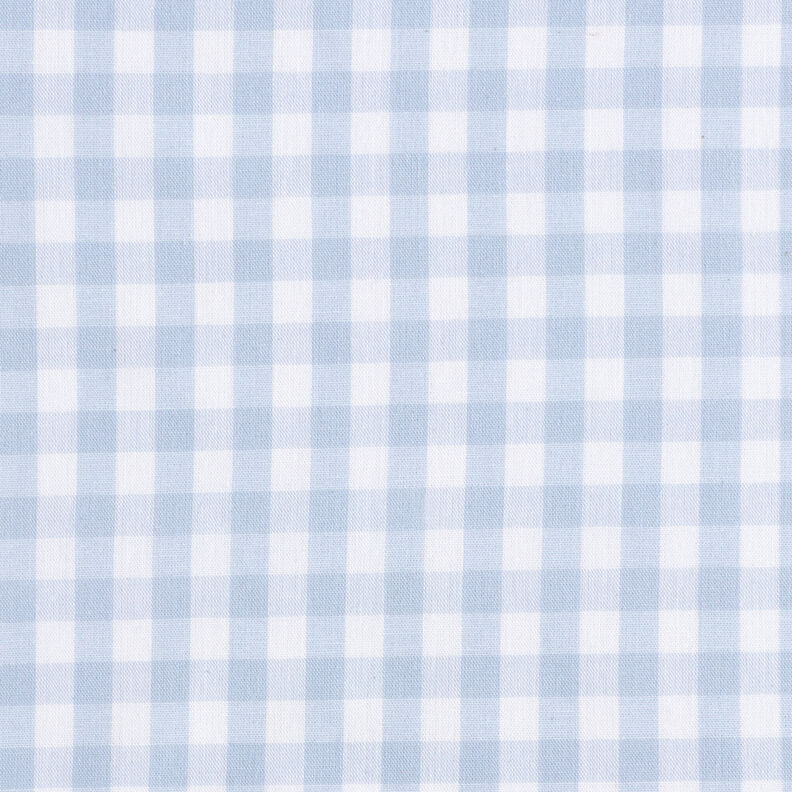 Bomullstyg Vichy rutig 1 cm – ljus jeansblå/vit,  image number 1