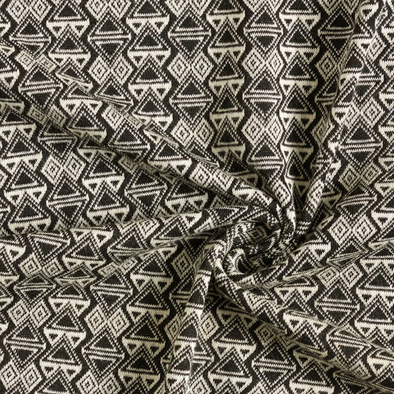 Stickad jacquard trianglar – svart/vit,  image number 3