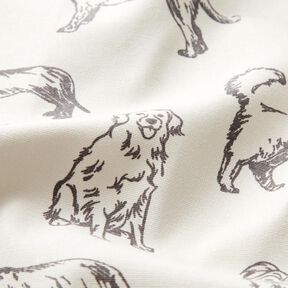 Dekorationstyg Canvas hundar – kräm/grått, 