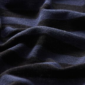 jersey viskos-silkemix ränder – marinblått/svart, 
