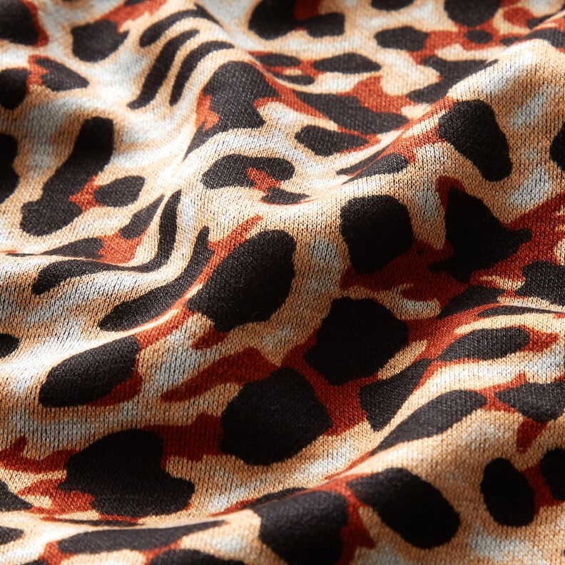 Viskosjersey Litet leopardmönster – terracotta/apricot,  image number 2