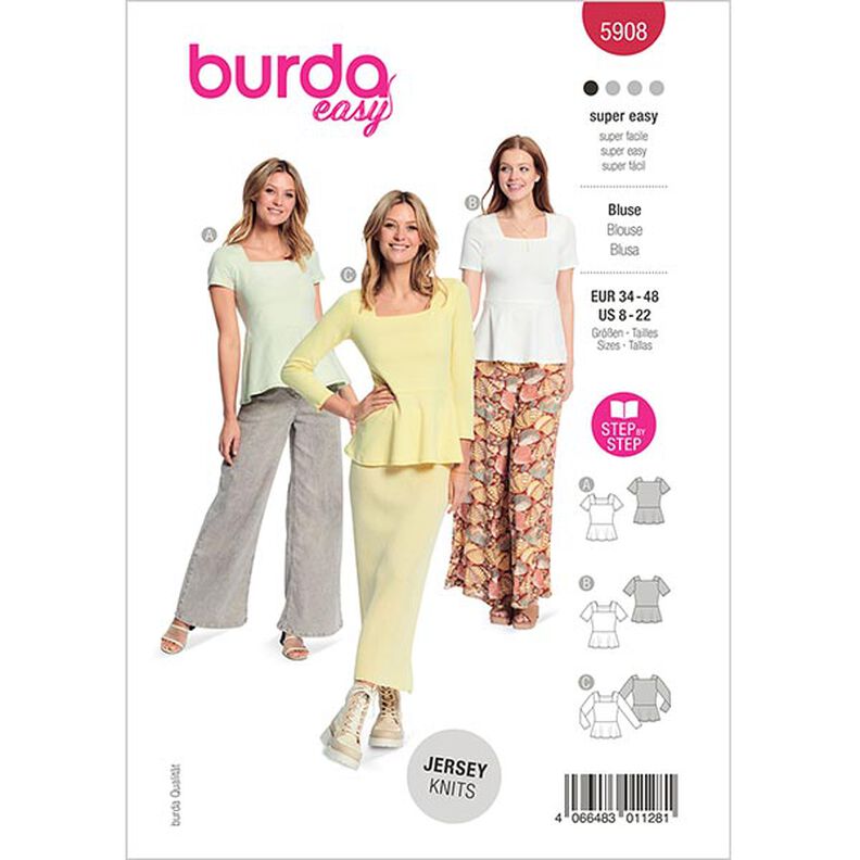 Blus | Burda 5908 | 34-48,  image number 1