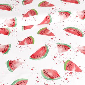 Bomullsjersey vattenmeloner | Glitzerpüppi – vit, 