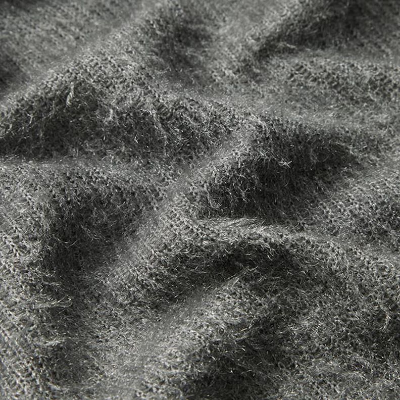 Fluffigt stickat material – gammalt silver,  image number 2