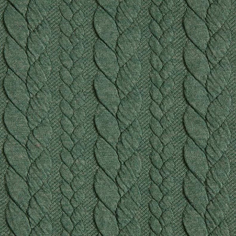 Jerseyjacquard Cloqué Flätat mönster – mörkgrön,  image number 1