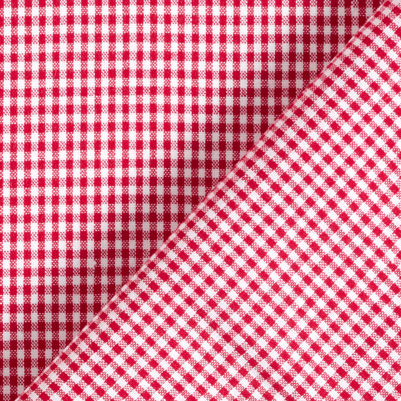 Bomullstyg Vichy rutig 0,2 cm – rött/vit,  image number 4