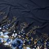 Bomullsjersey Bårdväv blommor i guldglitter | Glitzerpüppi – nattblå/jeansblå,  thumbnail number 2