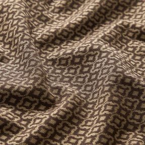 Stickad jacquard romber – beige/brun, 