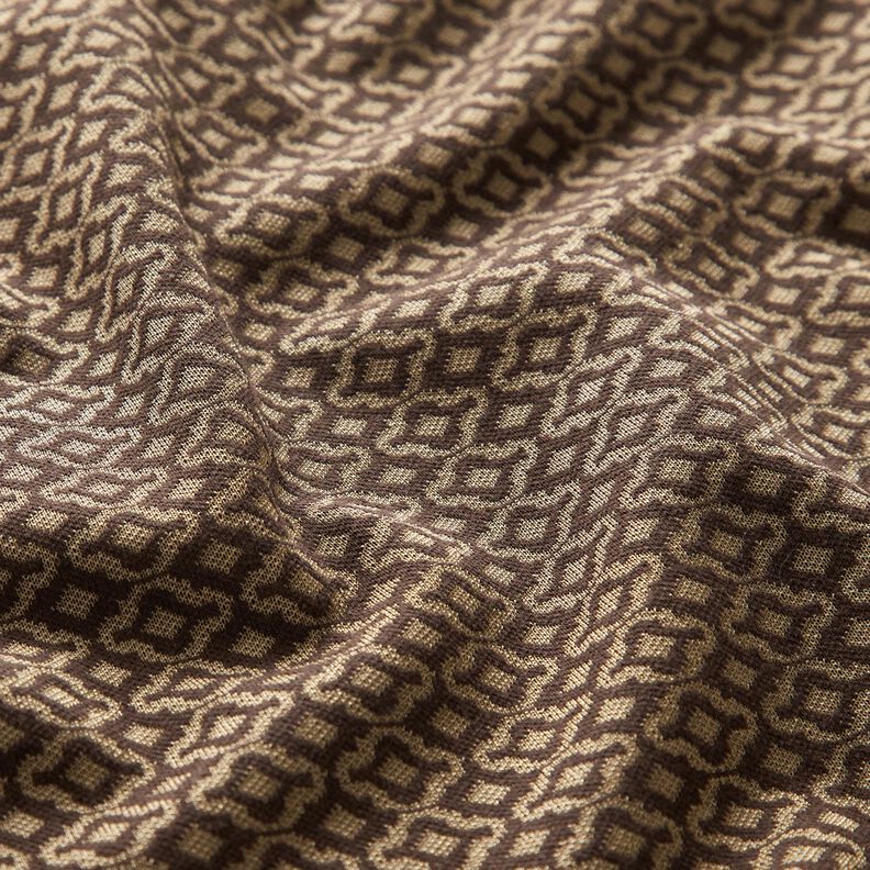 Stickad jacquard romber – beige/brun,  image number 2