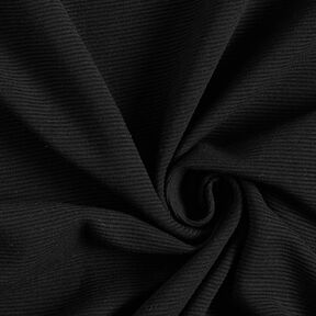Ottoman-ribbad jersey enfärgad – svart, 