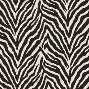 Dekorationstyg Jacquard zebra – elfenbensvit/svart, 