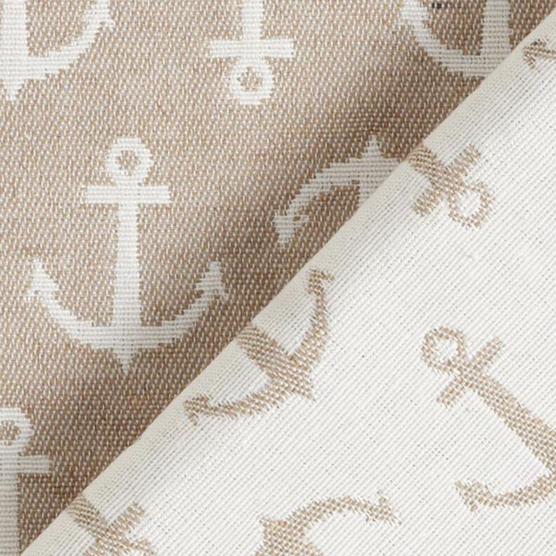 Dekorationstyg Jacquard ankare – ljusbeige/sand,  image number 4