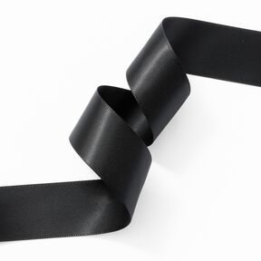 Satinband [25 mm] – svart, 
