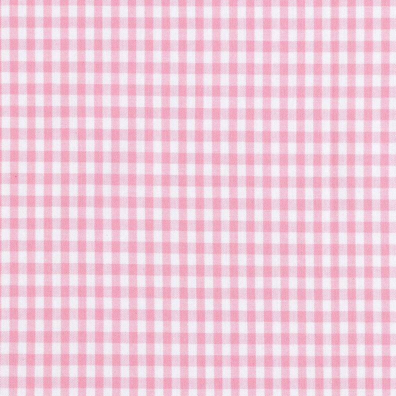Bomullstyg Vichy rutig 0,5 cm – rosa/vit,  image number 1
