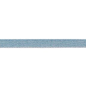Vävt band Metallisk [9 mm] – lysande blå/silvermetallic, 