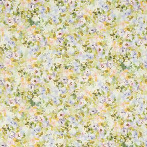 Chiffong blomsterhav återvunnet – pastellviolett/mildgrönt, 