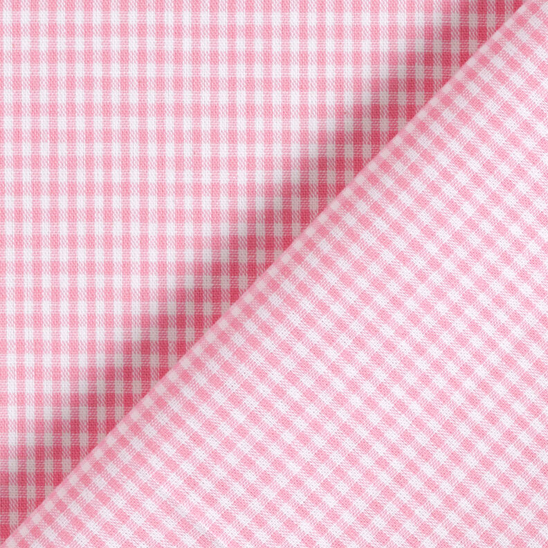 Bomullstyg Vichy rutig 0,2 cm – rosa/vit,  image number 4