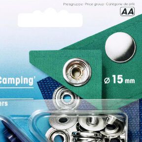 Tryckknappar sport & camping [Ø 15 mm] - silver metallic| Prym, 