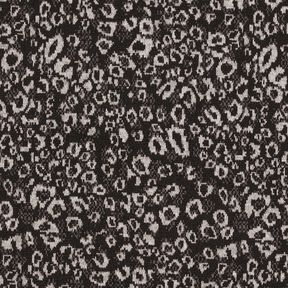 Stickad jacquard abstrakt leopardmönster – svart/dimgrå, 