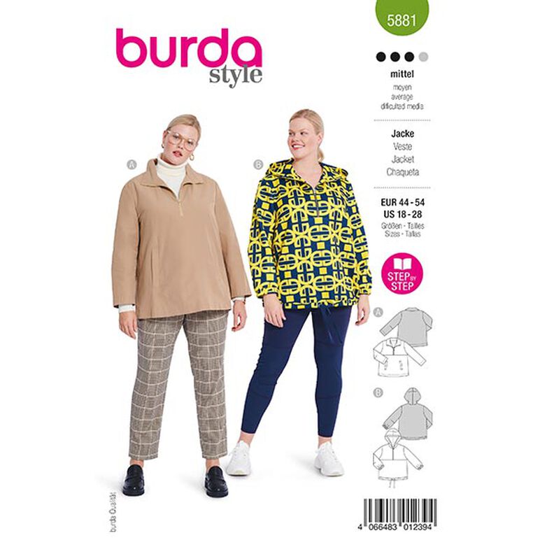 Jacka i plusstorlek | Burda 5881 | 44-54,  image number 1