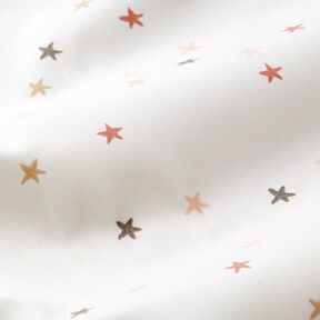 Bomullspoplin små stjärnor – elfenbensvit, 