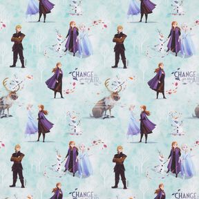 Bomullspoplin Frozen Licenstyg | Disney – ljus mint, 