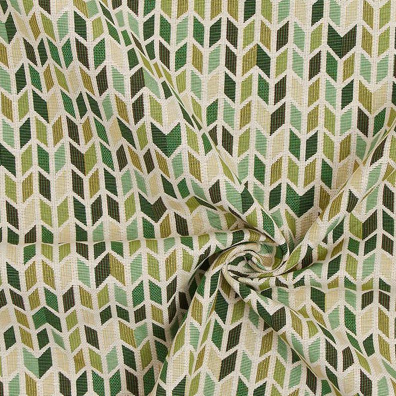 Jacquard Gobeläng Sicksack – grön,  image number 3