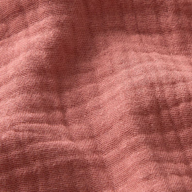 Bomullsmuslin i tre lager Enfärgat – gammalt rosa,  image number 2