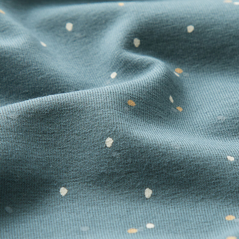 Bomullsjersey oregelbundna droppar – jeansblå,  image number 2