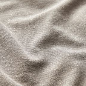 Stickad jacquard glitter-melange – beige/silvermetallic, 