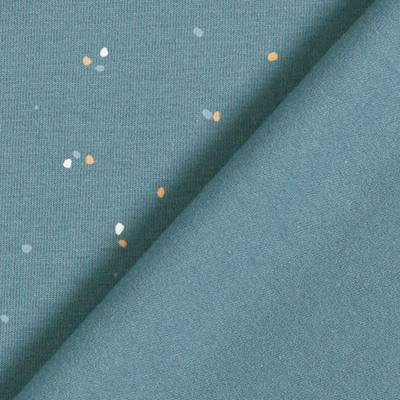 Bomullsjersey oregelbundna droppar – jeansblå,  image number 4