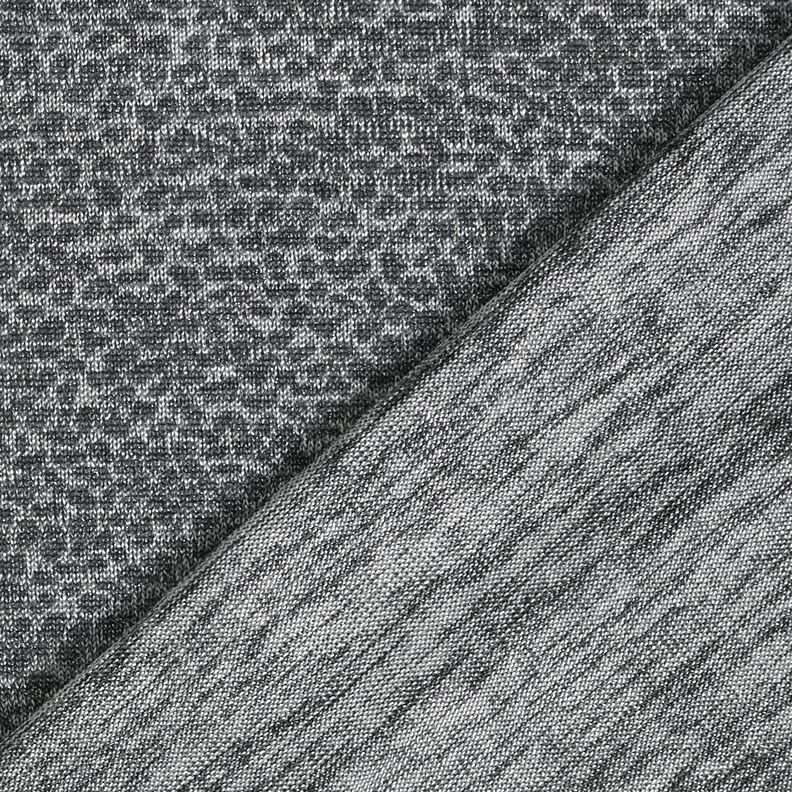 Jacquardjersey leopardmönster – silver/grått,  image number 3