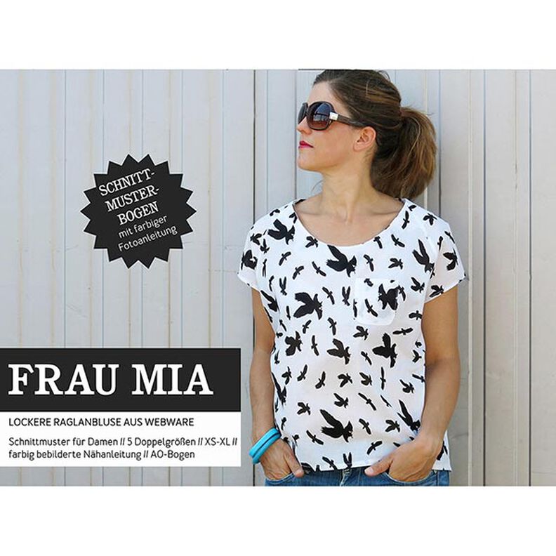 FRAU MIA - ledig raglanblus, Studio Schnittreif | XS - XL,  image number 1