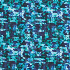 Softshell färgglada trianglar Digitaltryck – nattblå/turkos, 