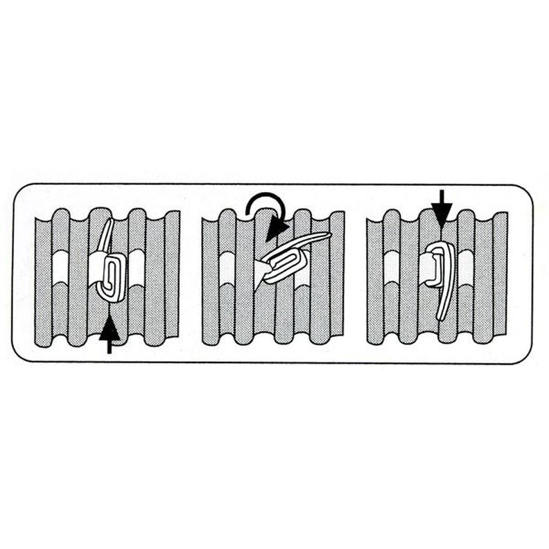 Gardinkrokar, 30 stycken – vit | Prym,  image number 3