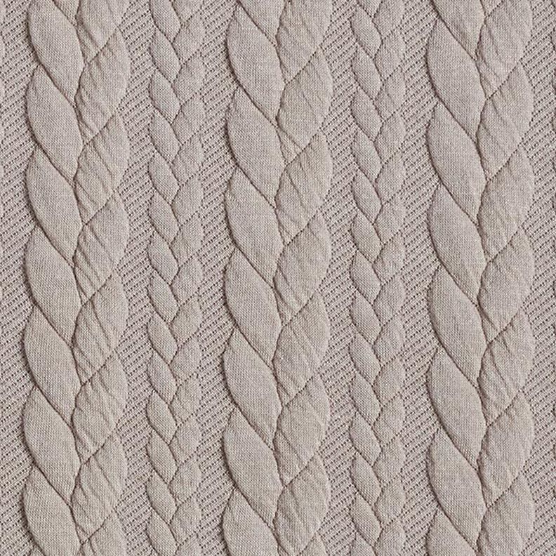 Jerseyjacquard Cloqué Flätat mönster – beige,  image number 1