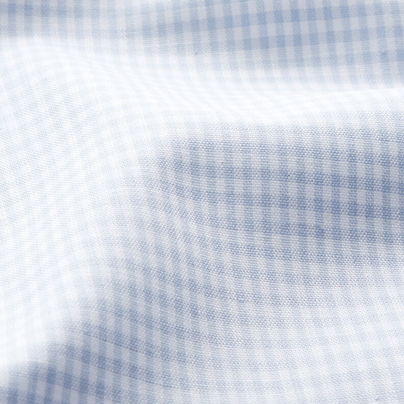 Bomullstyg Vichy rutig 0,2 cm – ljus jeansblå/vit,  image number 2