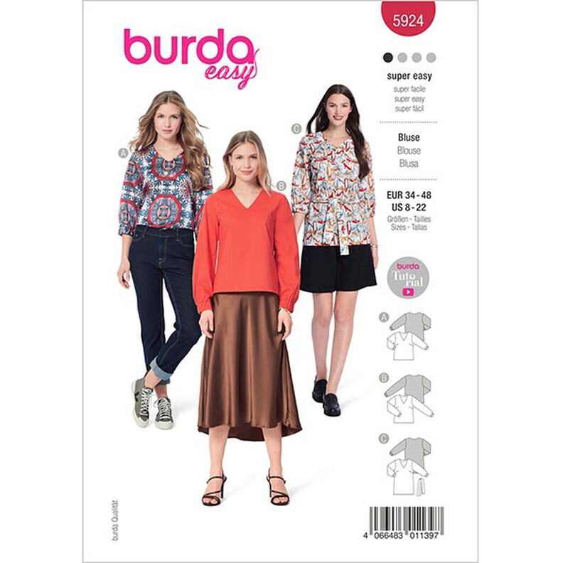 Blus | Burda 5924 | 34-48,  image number 1