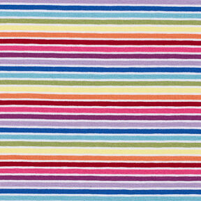 Bomullsjersey Regnbågsspiraler – vit/färgmix, 