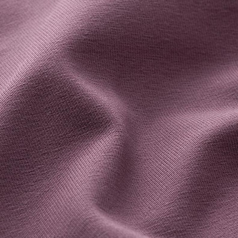 Bomullsjersey medium enfärgad – aubergine,  image number 4