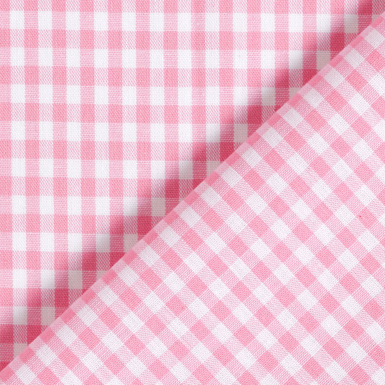 Bomullstyg Vichy rutig 0,5 cm – rosa/vit,  image number 4