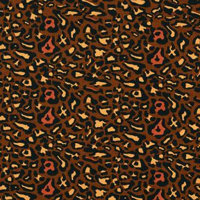 Viskosjersey Leopardmönster – mellanbrunt/currygul, 