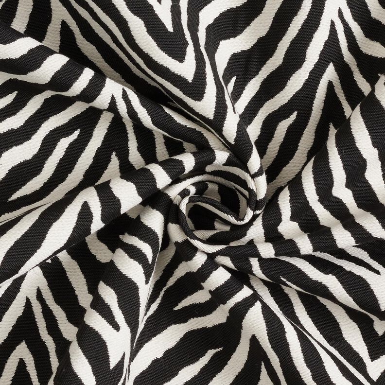 Dekorationstyg Jacquard zebra – elfenbensvit/svart,  image number 3