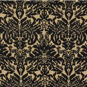 Jacquard-jersey ornament – guldmetallic/svart, 