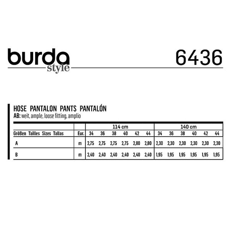 Byxor | Culotte-byxor, Burda 6436 | 34 - 44,  image number 5