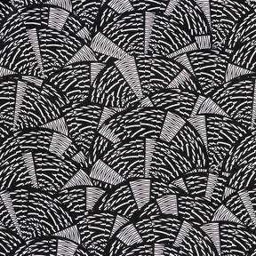 Baddräktstyg med abstrakt grafiskt mönster – svart/vit, 