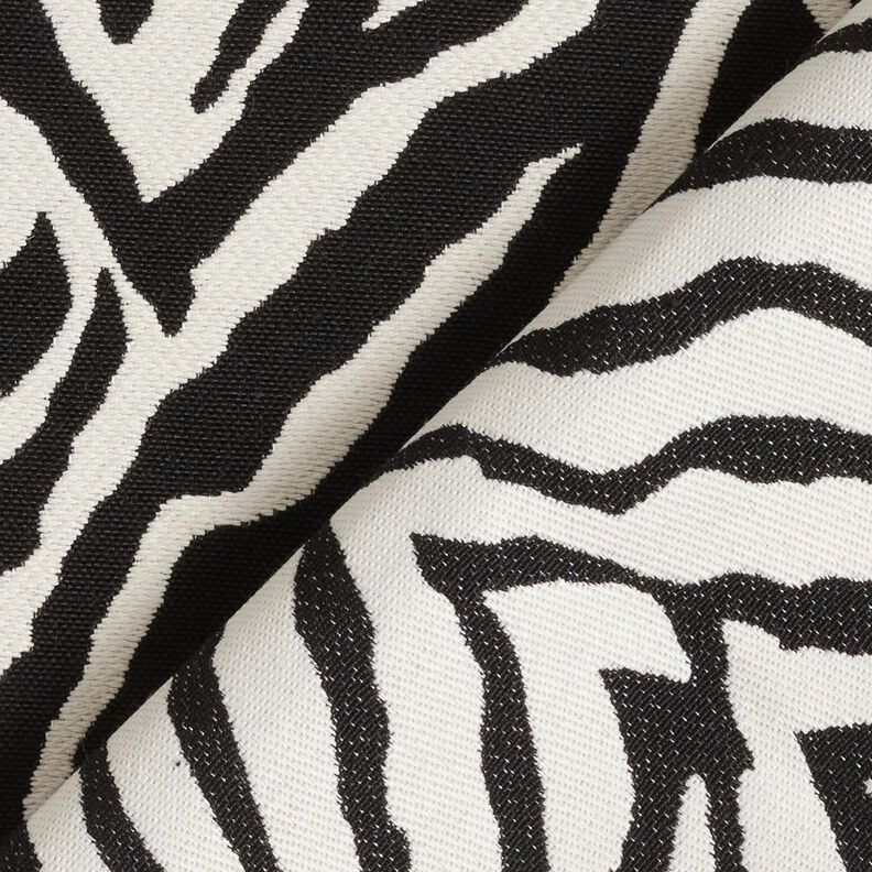 Dekorationstyg Jacquard zebra – elfenbensvit/svart,  image number 4